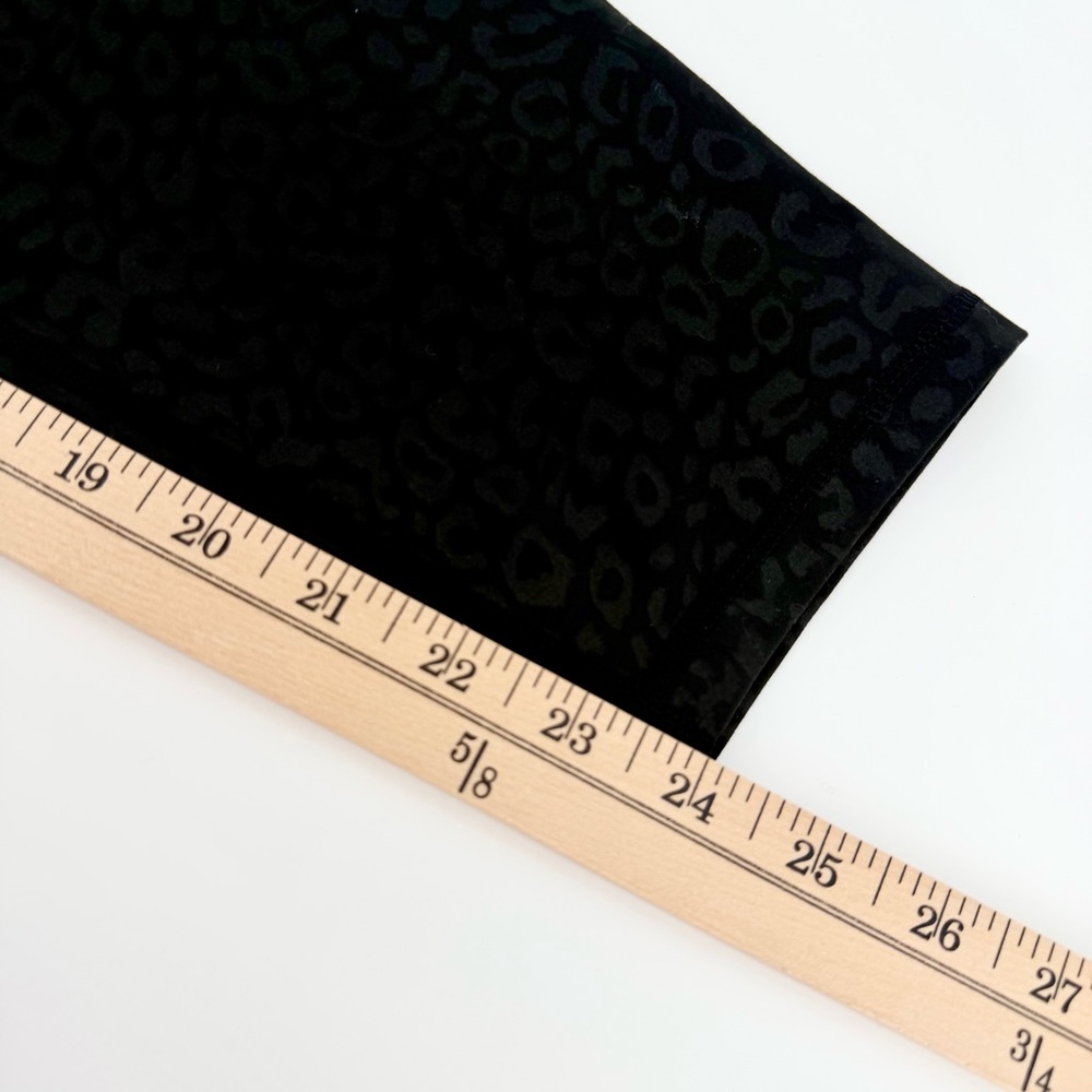 Glyder Black Leopard Embossed Leggings NWT Plus Size 2X High Rise Pockets - Picture 11 of 11